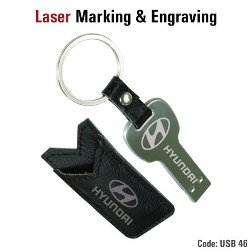 Key Shaped USB Flash with Leather Case 111a
